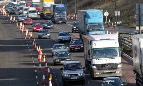 Cars on the M62 motorway in 2015