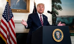 Donald Trump speaking at the White House in Washington, DC.