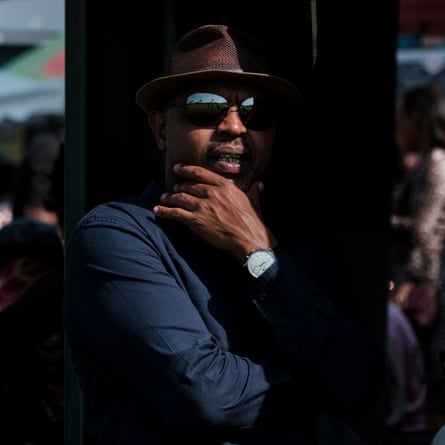 A racegoer at Ngong Racecourse.