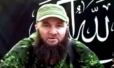A screengrab from a 2013 video showing Doku Umarov