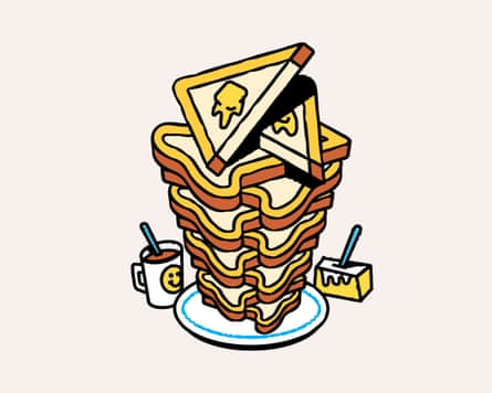 Student eating.