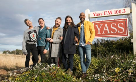 The “Fab Five” from Queer Eye in the rural town of Yass,. New South Wales, Australia.