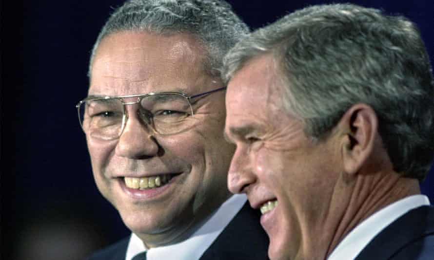 Colin Powell with George W Bush in 2000.
