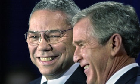 Colin Powell with George W Bush in 2000. 