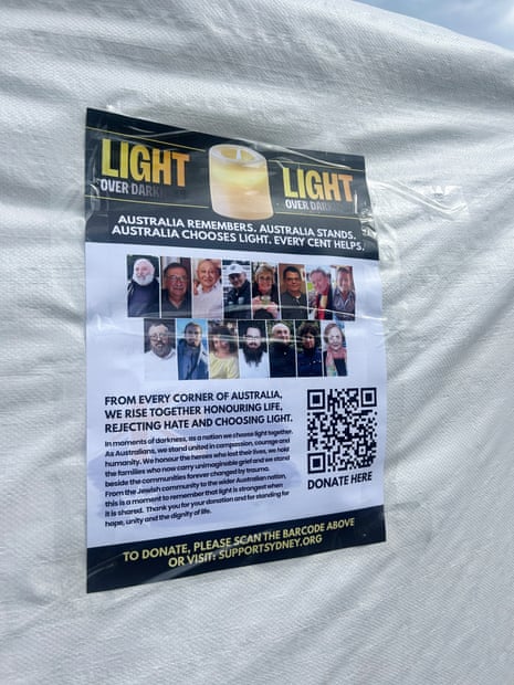 Poster for the Light Over Darkness event at Bondi on Sunday 21 December, 2025 in response to the Bondi terror attack.
