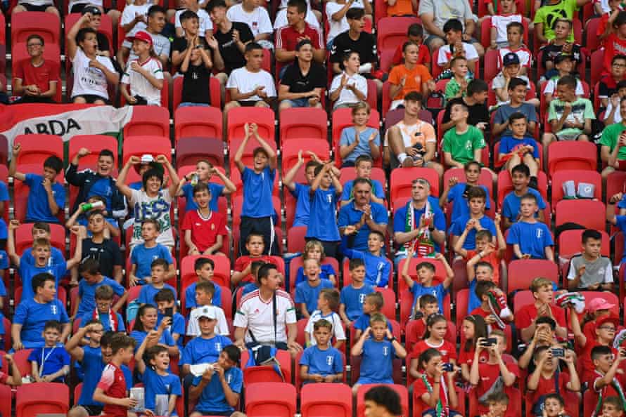 Pupils shout for joy before they start.