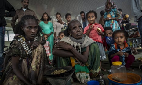 Refugees in Mekele, in the Tigray region of northern Ethiopia
