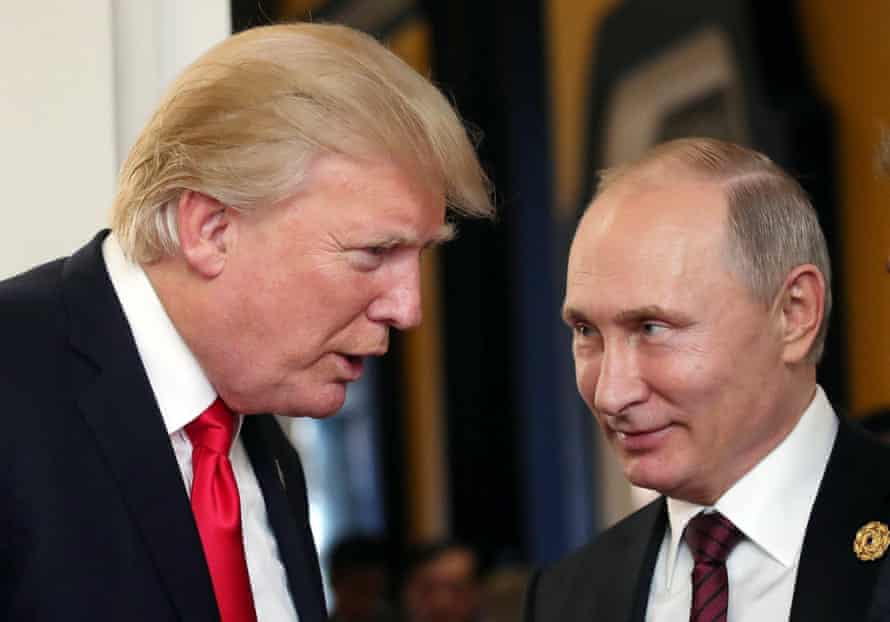 Trump and Putin at a 2017 summit in Vietnam.