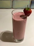 Felicity’s hybrid strawberry milkshake goes down a treat with testers.
