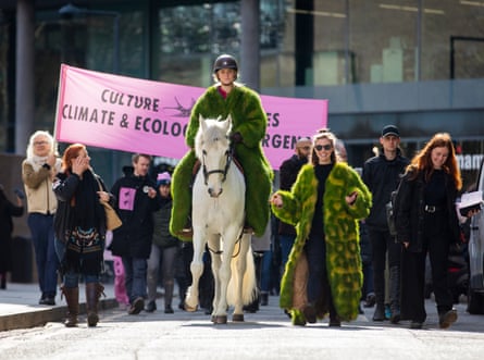 Hoofing it … a horse-led Culture Declares Emergency procession in London in April 2019.