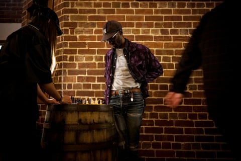 Players at a speed chess competition hosted by GZA of the Wu-Tang Clan in Melbourne