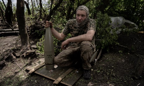 Brigade Artillery Regiment of the Ukrainian Army in the second front line during a field firefight while the Russia-Ukraine war continues in Chasiv Yar, Donetsk Oblast, Ukraine on 15 May 2023. Air raid sirens sounded across the country and Russia launched an attack on Kyiv on Thursday morning. 