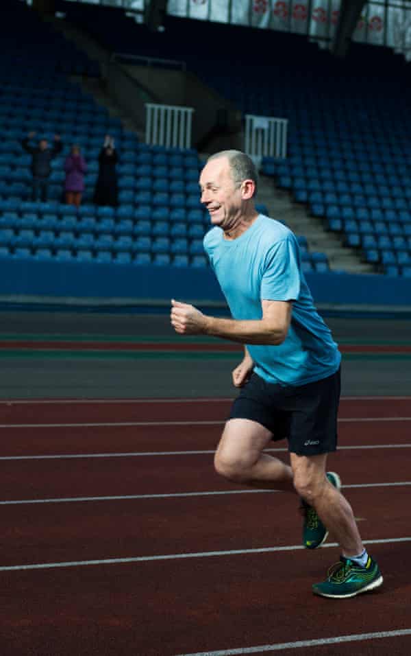 ‘I’m like a wild-eyed hamster on speed’: Martin Love has completed 38 marathons.