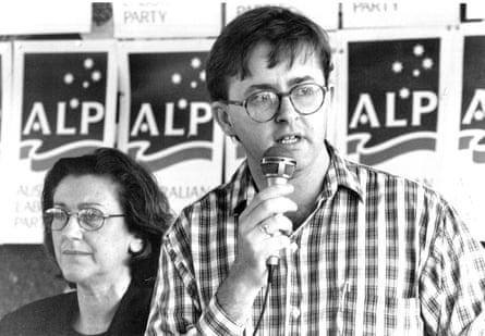Jeannette McHugh and Anthony Albanese at an ALP Meeting at Petersham Public School in 1994.