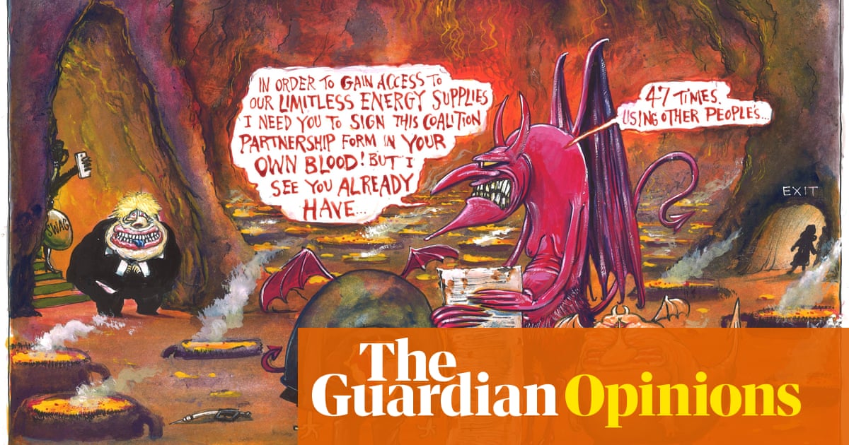 Martin Rowson on the Tories’ Faustian energy pact – cartoon