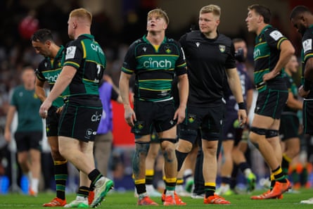 Henry Pollock shows his disappointment at the final whistle of the Challenge Cup final.