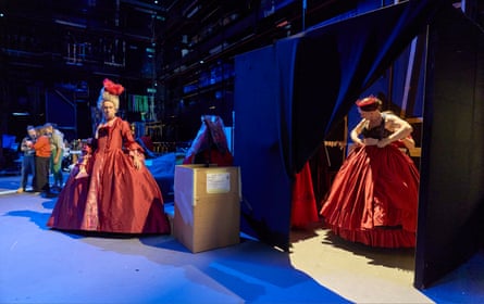Behind the scenes during a rehearsal of Rossini’s Cinderella (La Cenerentola). A new production by English National Opera at the Coliseum, London