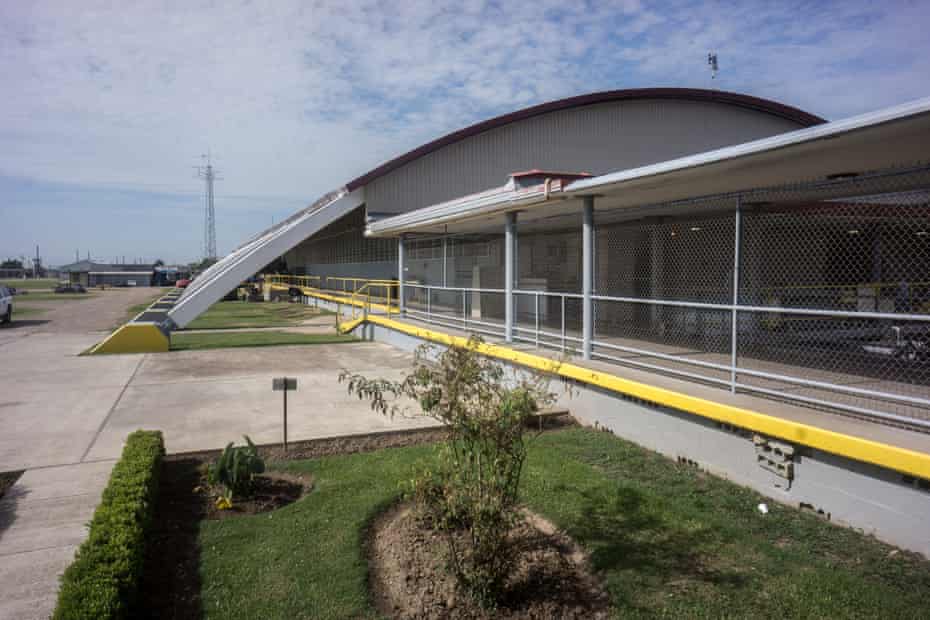 The Louisiana state penitentiary, also known as Angola, and nicknamed the ‘Alcatraz of the South’ and ‘The Farm’, is a maximum-security prison farm in Louisiana.