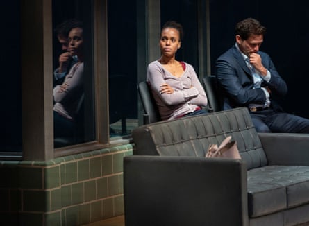 Kerry Washington and Steven Pasquale in American Son.