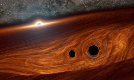 An artist’s impression of a supermassive black hole