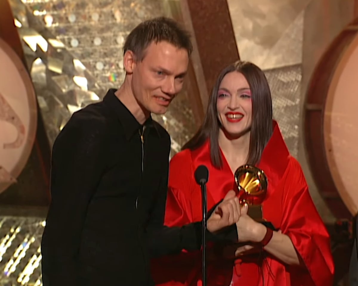William Orbit and Madonna accepting a Grammy award