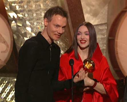 William Orbit and Madonna accepting a Grammy award