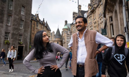 ‘I need to have a big party and show off!’ Edinburgh comedy award-winners reveal what’s next | Edinburgh festival 2023 4 ‘You perform every day for 30 days no matter what’ … the winners in the streets of Edinburgh.