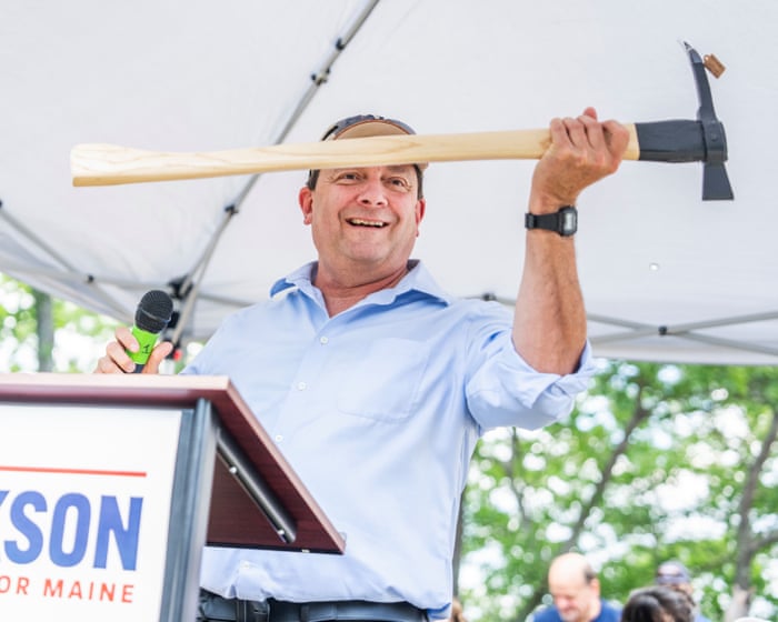 A progressive lumberjack has fewer than 100 days to turn Maine’s Senate seat blue. Can he do it? — image supplied by The Guardian US's feed