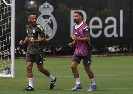 Dani Carvajal during training for the Club World Cup