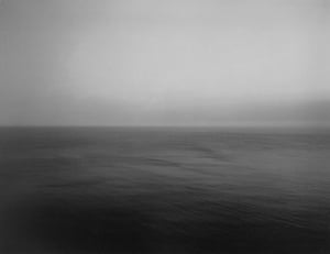 Blurry black and white of the sea