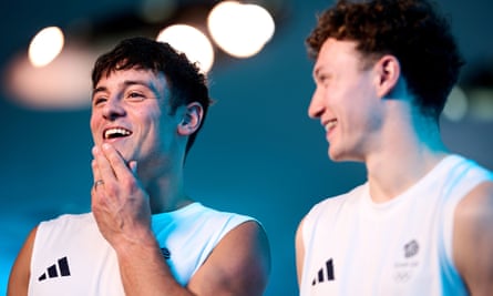 Tom Daley (left) and Noah Williams at the London Aquatics Centre.