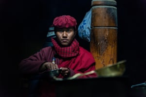 Monk at Hemis monastery.