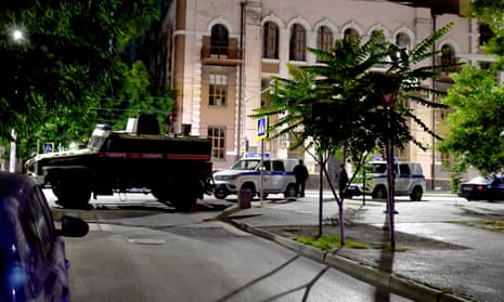 Armoured vehicles block streets in Rostov-on-Don