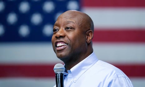 Tim Scott during a town hall in Manchester, New Hampshire.