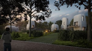 Designers have described the style of the first set of homes being built by Van Wijnen as ‘erratic blocks in the green landscape’.