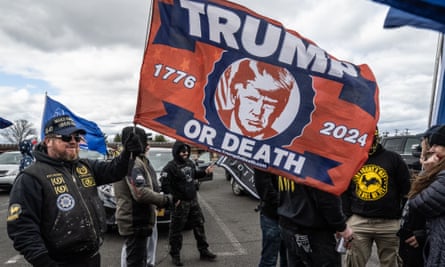 Supporters of Trump in Bedminster, New Jersey in April.