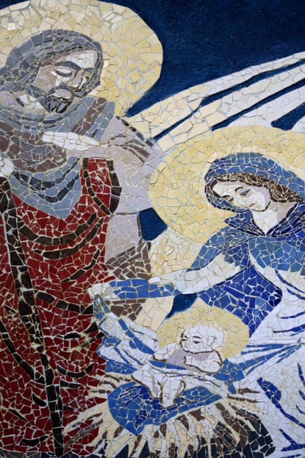 A mosaic of Christ’s birth in Bethlehem.