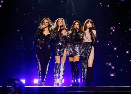 Girls Aloud in concert in Dublin on last year’s tour.