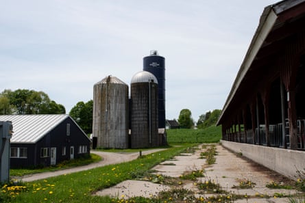 A former dairy barn at Vermont State University in Randolph, Vermont, on 20 May 2024, where high school students learn about maple syrup production.