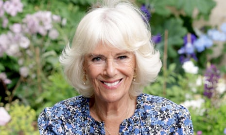 A crop of the official portrait of HRH Camilla, Duchess of Cornwall.