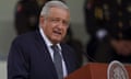 Andres Manuel Lopez Obrador<br>FILE - Mexican President Andres Manuel Lopez Obrador speaks during a military parade in Mexico City, Aug. 13, 2021. Mexico’s president acknowledged Tuesday, Feb. 20, 2024 that the armed forces will take over fixing the nation’s highways. (AP Photo/Fernando Llano, File)