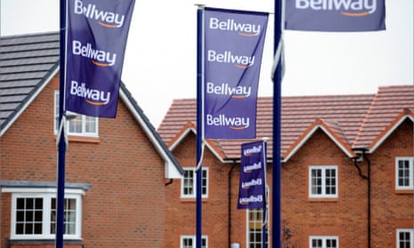 Newly built homes at a Bellway Homes housing development