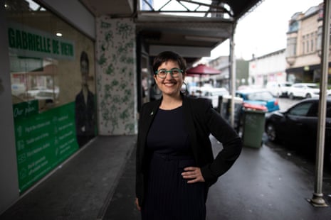 The Greens candidate for Richmond, Gabrielle De Vietri, at her campaign headquarters in Collingwood.