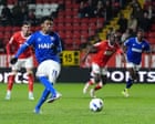Jaden Philogene’s spot of luck gives Ipswich comeback win at Charlton