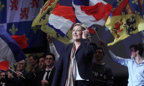 Marine Le Pen, leader of the Front National, at a campaign rally in Lille for this Sunday’s regional elections. 