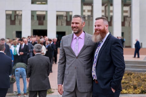 Matt Smith (L) and Dan Repacholi (R) pose together.