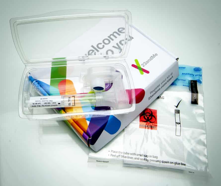 One of 23andMe’s saliva sample kits.