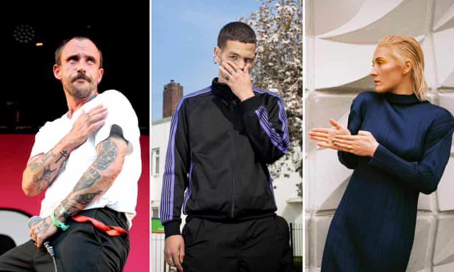Political and pessimistic ... (from left) Joe Talbot of Idles, Slowthai and Cate Le Bon.