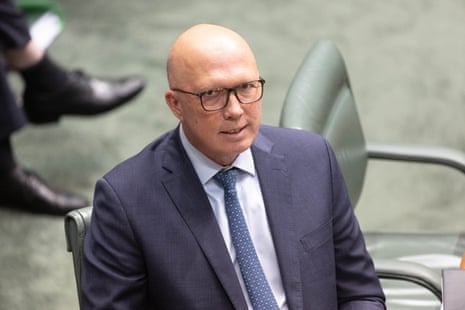 Opposition leader Peter Dutton during question time