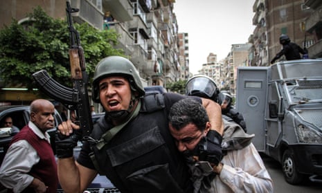 Security forces interfere as Egyptians gather to protest the coup against Mohamed Morsi.